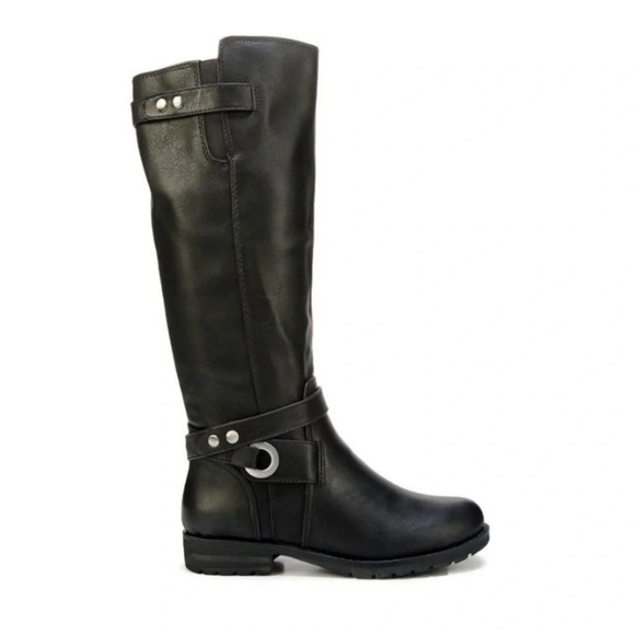 Natural Soul Shoes - Natural Soul Blair Black Tall Ridding Boot Comfort